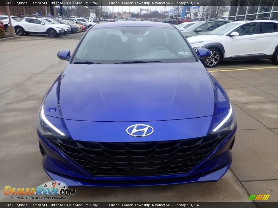 2023 Hyundai Elantra SEL Intense Blue / Medium Gray Photo #8