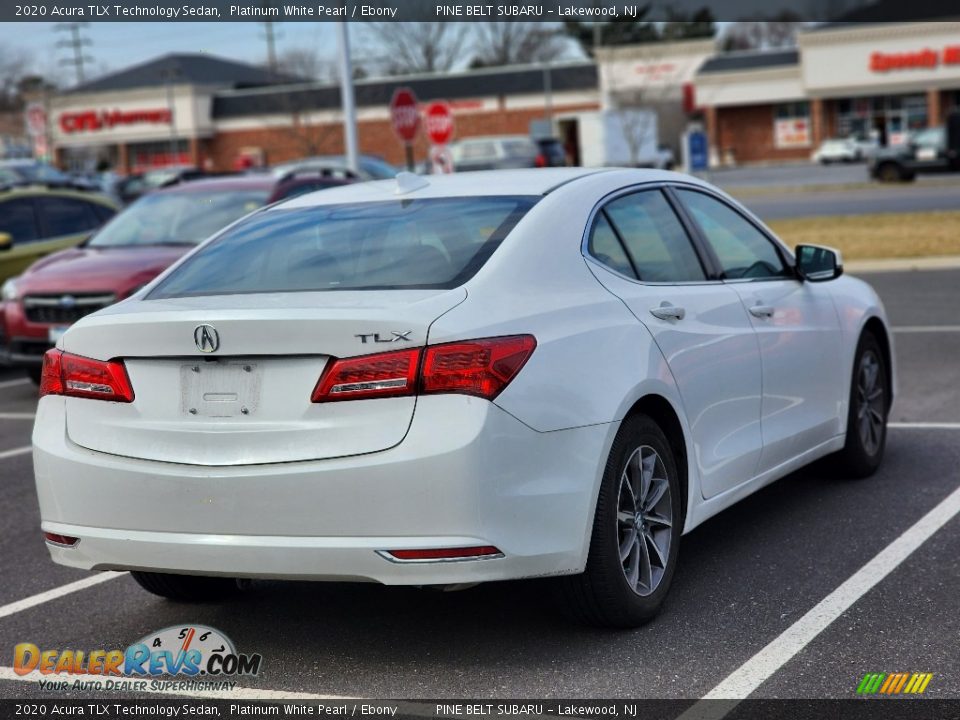 2020 Acura TLX Technology Sedan Platinum White Pearl / Ebony Photo #6