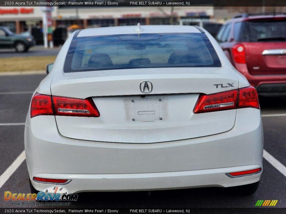 2020 Acura TLX Technology Sedan Platinum White Pearl / Ebony Photo #7