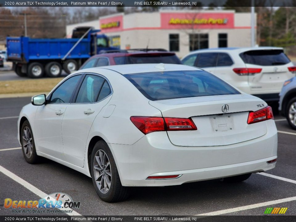 2020 Acura TLX Technology Sedan Platinum White Pearl / Ebony Photo #8