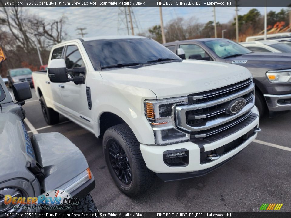 2020 Ford F250 Super Duty Platinum Crew Cab 4x4 Star White Metallic / Black Photo #3