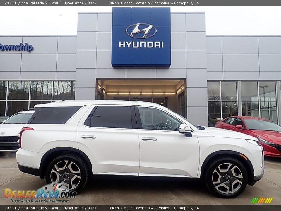 Hyper White 2023 Hyundai Palisade SEL AWD Photo #1