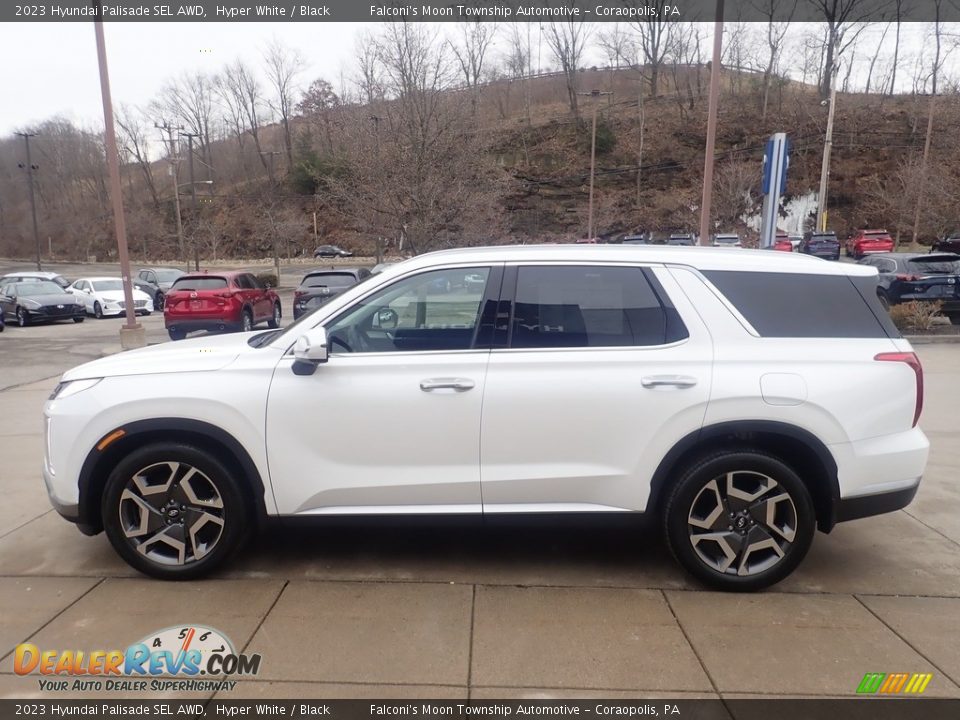 Hyper White 2023 Hyundai Palisade SEL AWD Photo #6