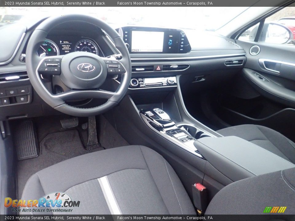 Black Interior - 2023 Hyundai Sonata SEL Hybrid Photo #12