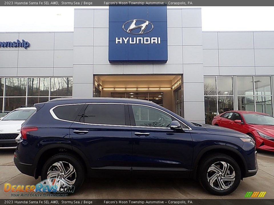 2023 Hyundai Santa Fe SEL AWD Stormy Sea / Beige Photo #1