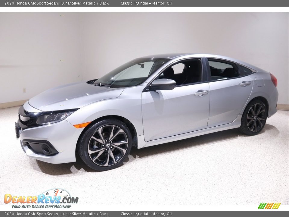 2020 Honda Civic Sport Sedan Lunar Silver Metallic / Black Photo #3