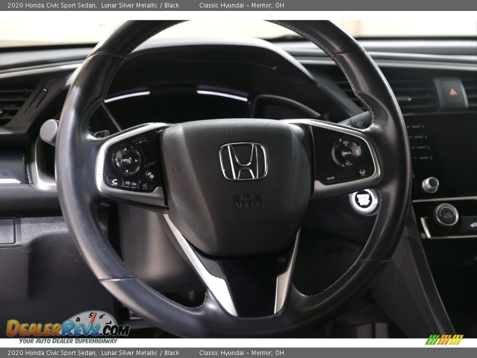 2020 Honda Civic Sport Sedan Lunar Silver Metallic / Black Photo #7
