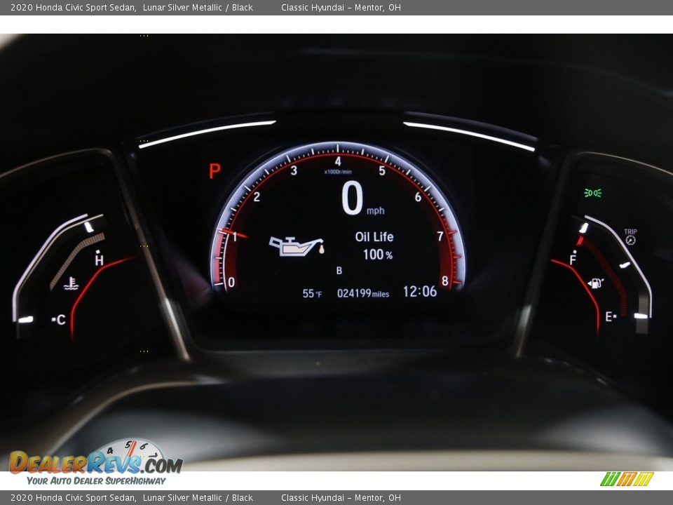 2020 Honda Civic Sport Sedan Lunar Silver Metallic / Black Photo #8