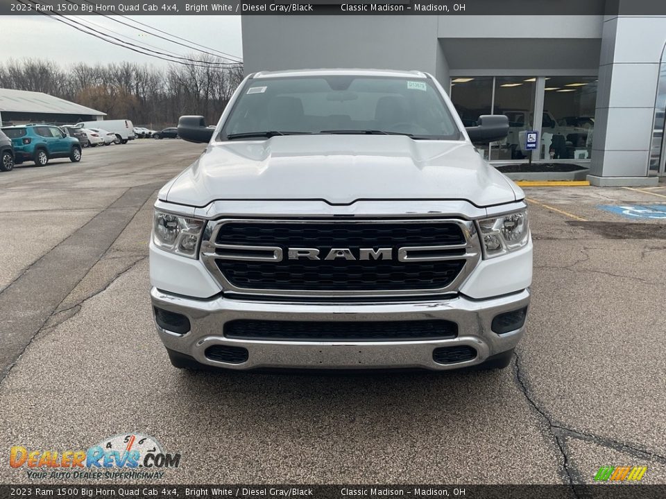 2023 Ram 1500 Big Horn Quad Cab 4x4 Bright White / Diesel Gray/Black Photo #2