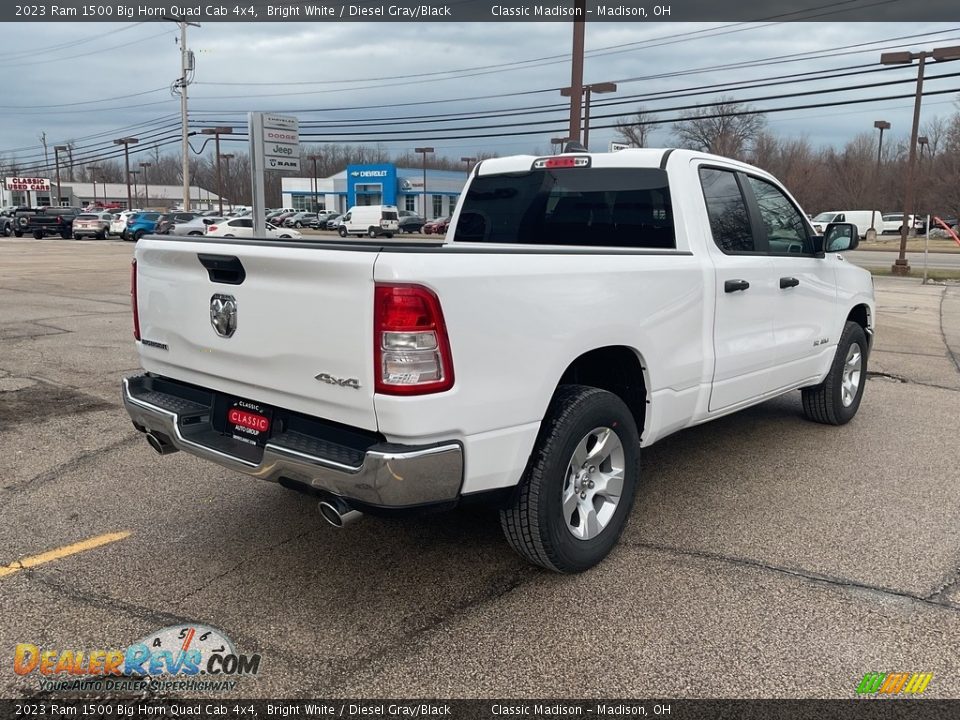 2023 Ram 1500 Big Horn Quad Cab 4x4 Bright White / Diesel Gray/Black Photo #4