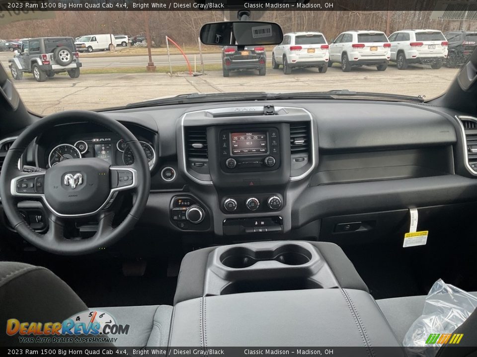 2023 Ram 1500 Big Horn Quad Cab 4x4 Bright White / Diesel Gray/Black Photo #11