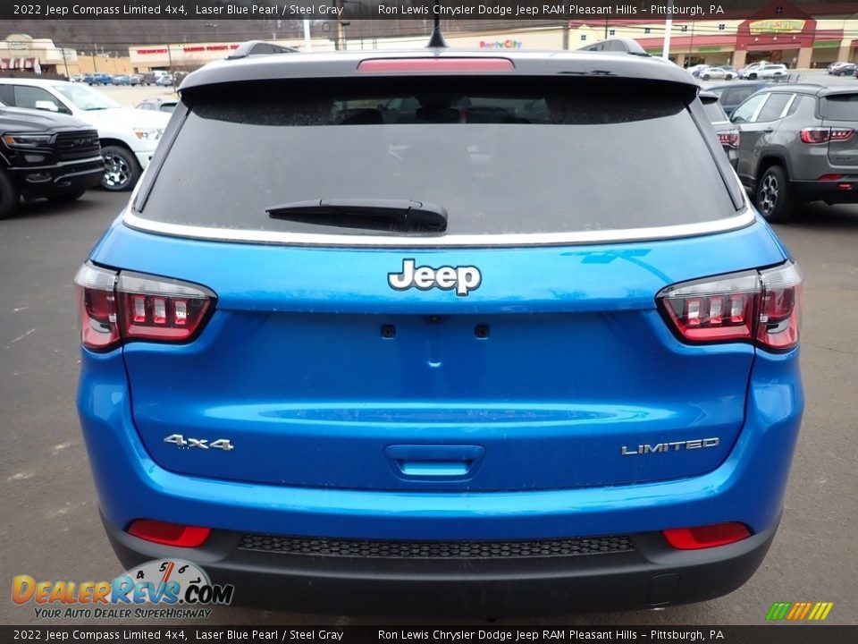 2022 Jeep Compass Limited 4x4 Laser Blue Pearl / Steel Gray Photo #4