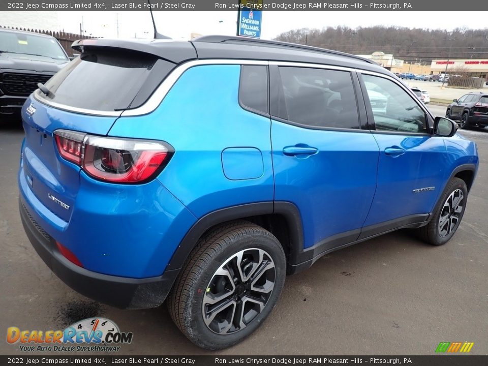 2022 Jeep Compass Limited 4x4 Laser Blue Pearl / Steel Gray Photo #6