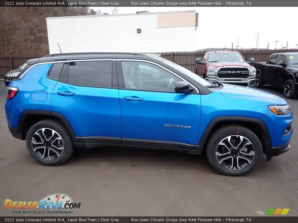 2022 Jeep Compass Limited 4x4 Laser Blue Pearl / Steel Gray Photo #7