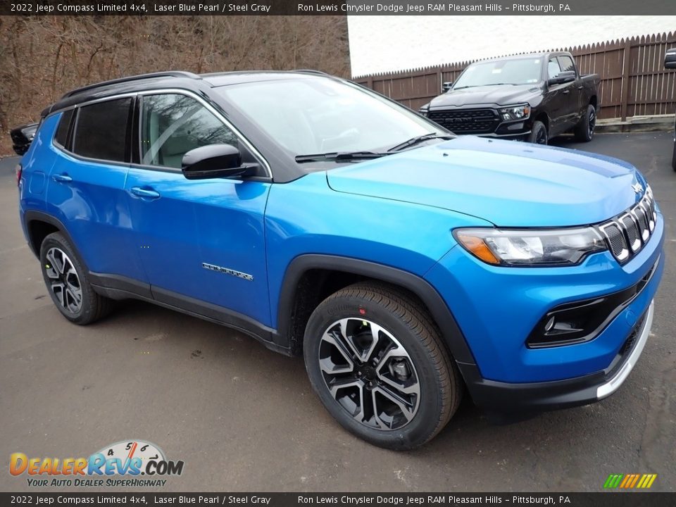 2022 Jeep Compass Limited 4x4 Laser Blue Pearl / Steel Gray Photo #8