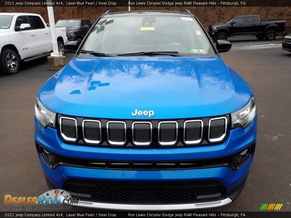 2022 Jeep Compass Limited 4x4 Laser Blue Pearl / Steel Gray Photo #9