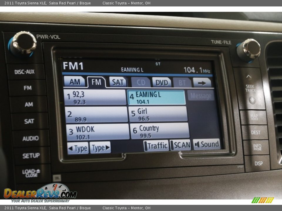 2011 Toyota Sienna XLE Salsa Red Pearl / Bisque Photo #11
