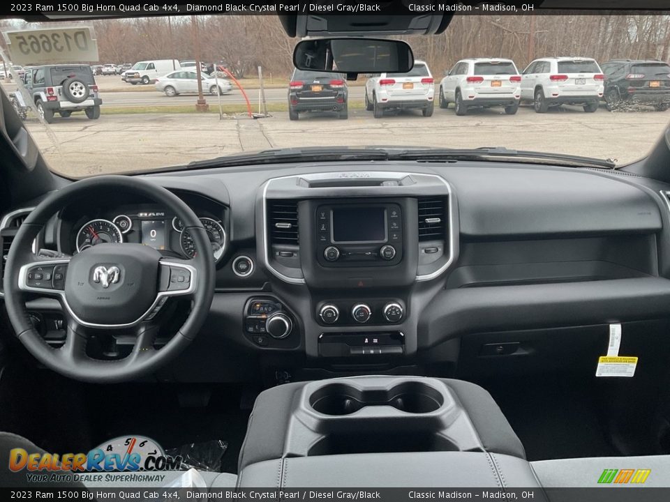 2023 Ram 1500 Big Horn Quad Cab 4x4 Diamond Black Crystal Pearl / Diesel Gray/Black Photo #11