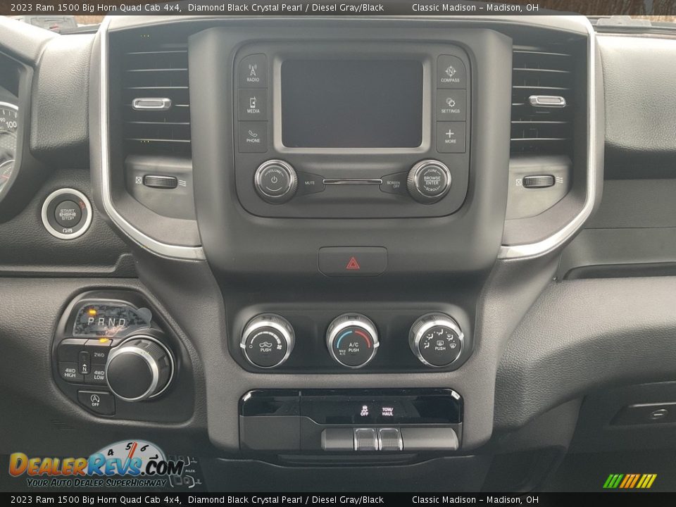 2023 Ram 1500 Big Horn Quad Cab 4x4 Diamond Black Crystal Pearl / Diesel Gray/Black Photo #12