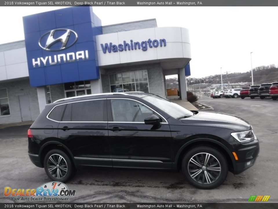 2018 Volkswagen Tiguan SEL 4MOTION Deep Black Pearl / Titan Black Photo #2