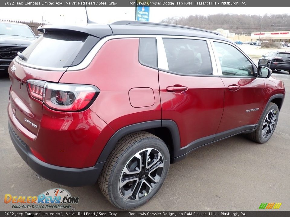 2022 Jeep Compass Limited 4x4 Velvet Red Pearl / Steel Gray Photo #6