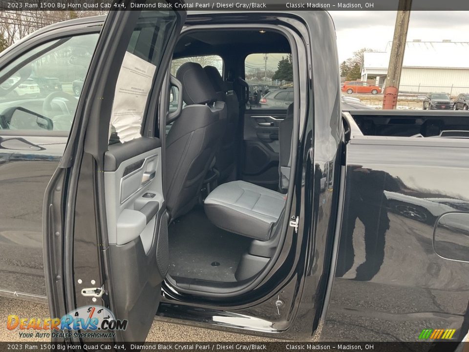 2023 Ram 1500 Big Horn Quad Cab 4x4 Diamond Black Crystal Pearl / Diesel Gray/Black Photo #9
