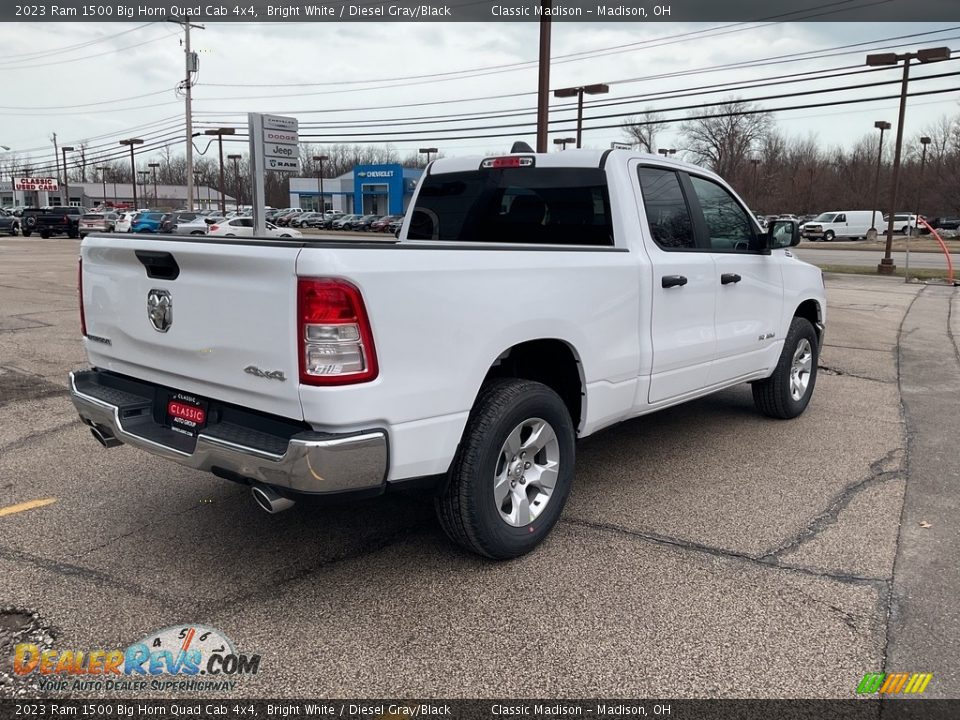 2023 Ram 1500 Big Horn Quad Cab 4x4 Bright White / Diesel Gray/Black Photo #4