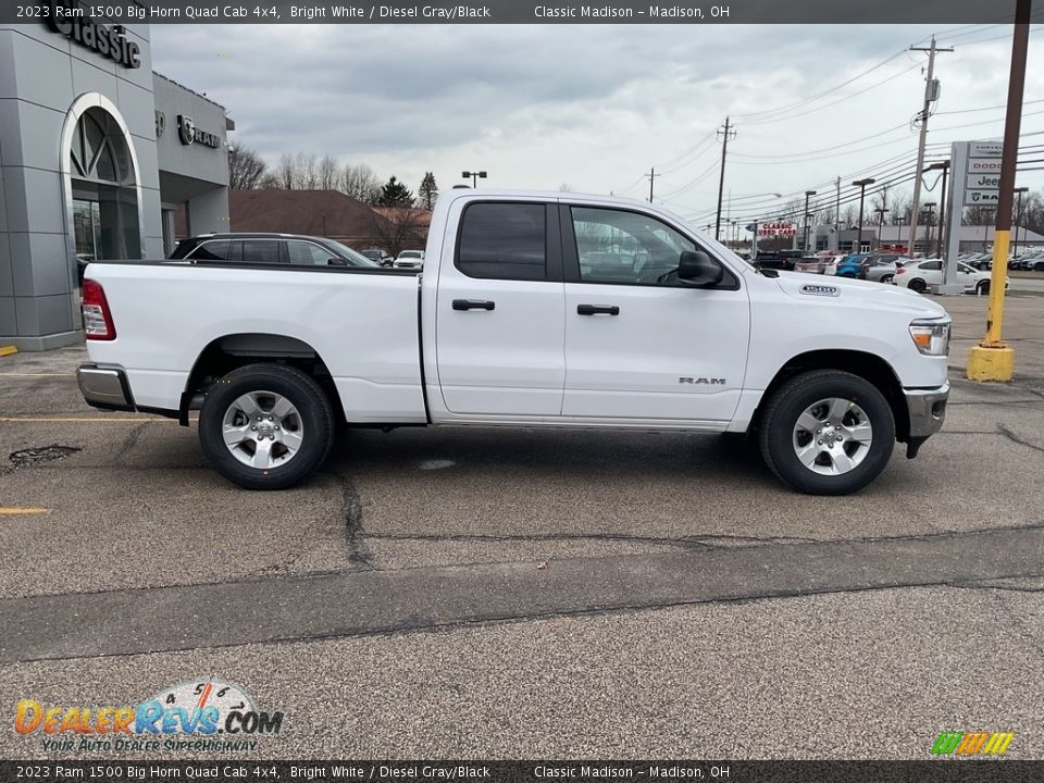Bright White 2023 Ram 1500 Big Horn Quad Cab 4x4 Photo #5