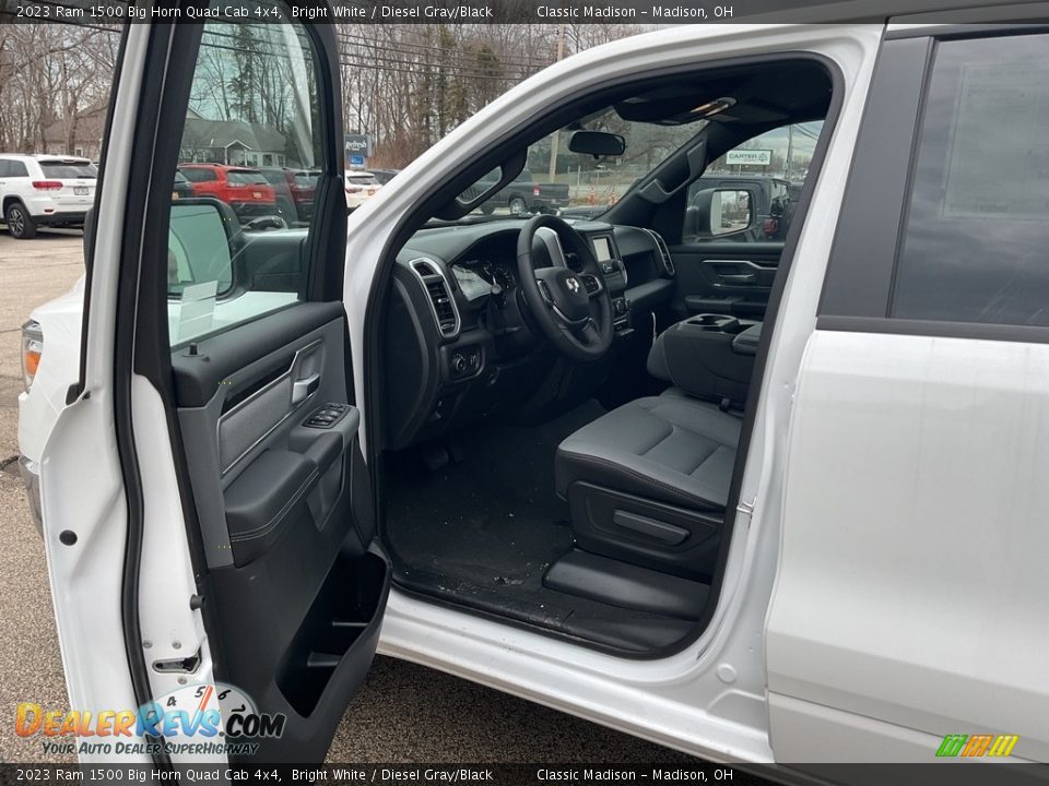 2023 Ram 1500 Big Horn Quad Cab 4x4 Bright White / Diesel Gray/Black Photo #8