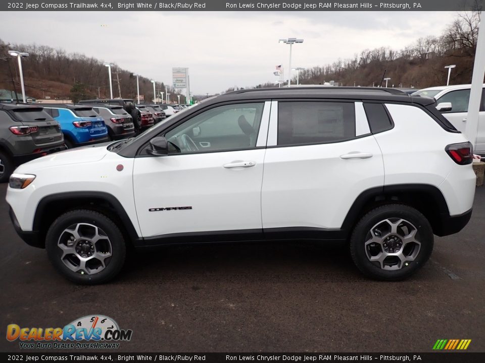 Bright White 2022 Jeep Compass Trailhawk 4x4 Photo #2