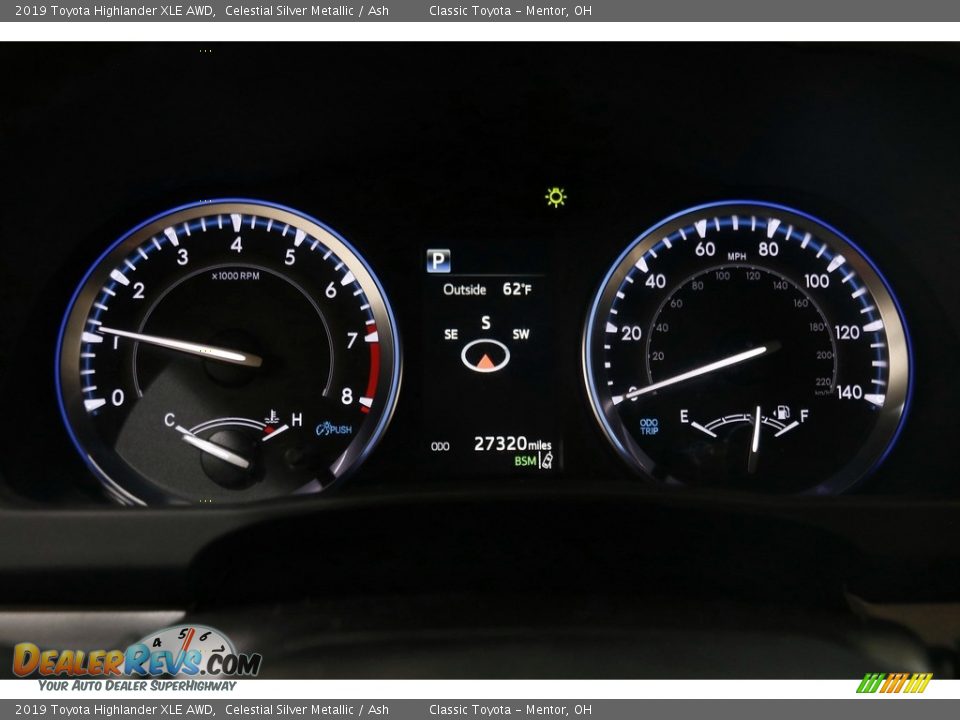 2019 Toyota Highlander XLE AWD Celestial Silver Metallic / Ash Photo #8
