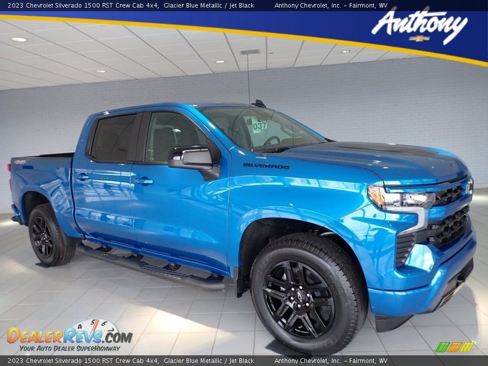 2023 Chevrolet Silverado 1500 RST Crew Cab 4x4 Glacier Blue Metallic / Jet Black Photo #1
