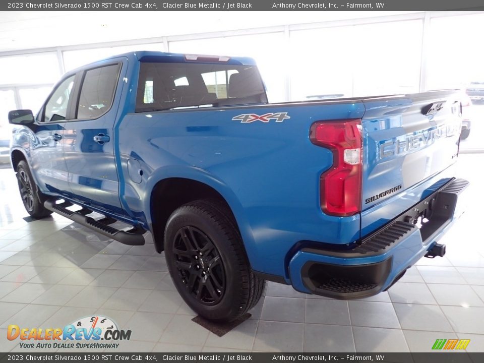 2023 Chevrolet Silverado 1500 RST Crew Cab 4x4 Glacier Blue Metallic / Jet Black Photo #6