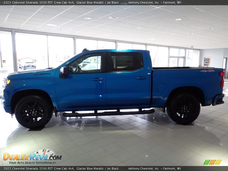 2023 Chevrolet Silverado 1500 RST Crew Cab 4x4 Glacier Blue Metallic / Jet Black Photo #7