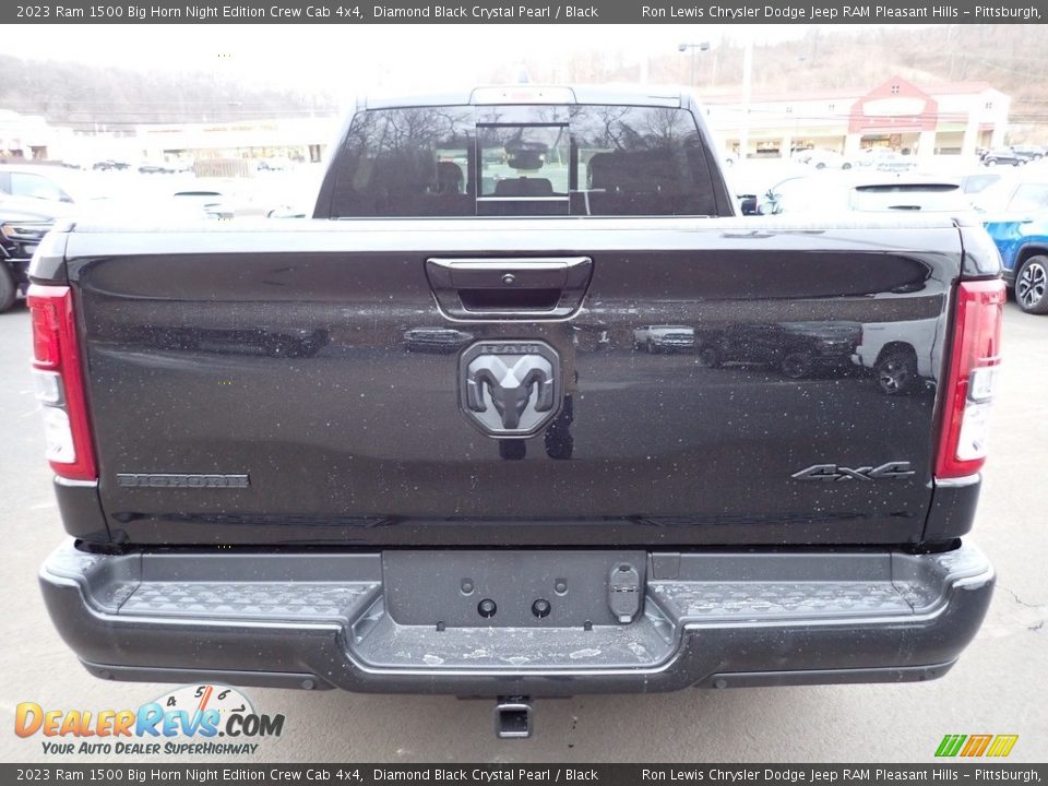 2023 Ram 1500 Big Horn Night Edition Crew Cab 4x4 Diamond Black Crystal Pearl / Black Photo #4