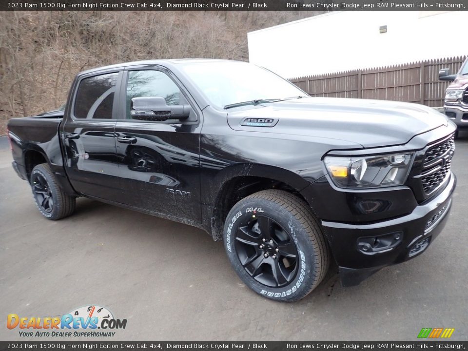 2023 Ram 1500 Big Horn Night Edition Crew Cab 4x4 Diamond Black Crystal Pearl / Black Photo #8