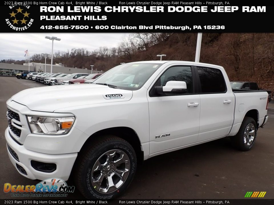 2023 Ram 1500 Big Horn Crew Cab 4x4 Bright White / Black Photo #1