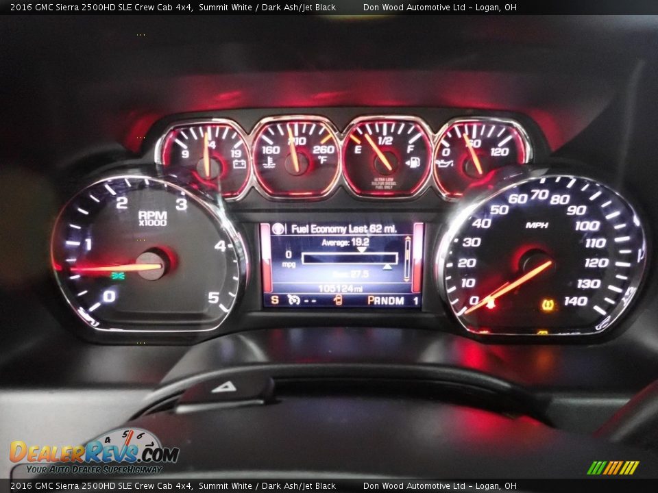 2016 GMC Sierra 2500HD SLE Crew Cab 4x4 Gauges Photo #17