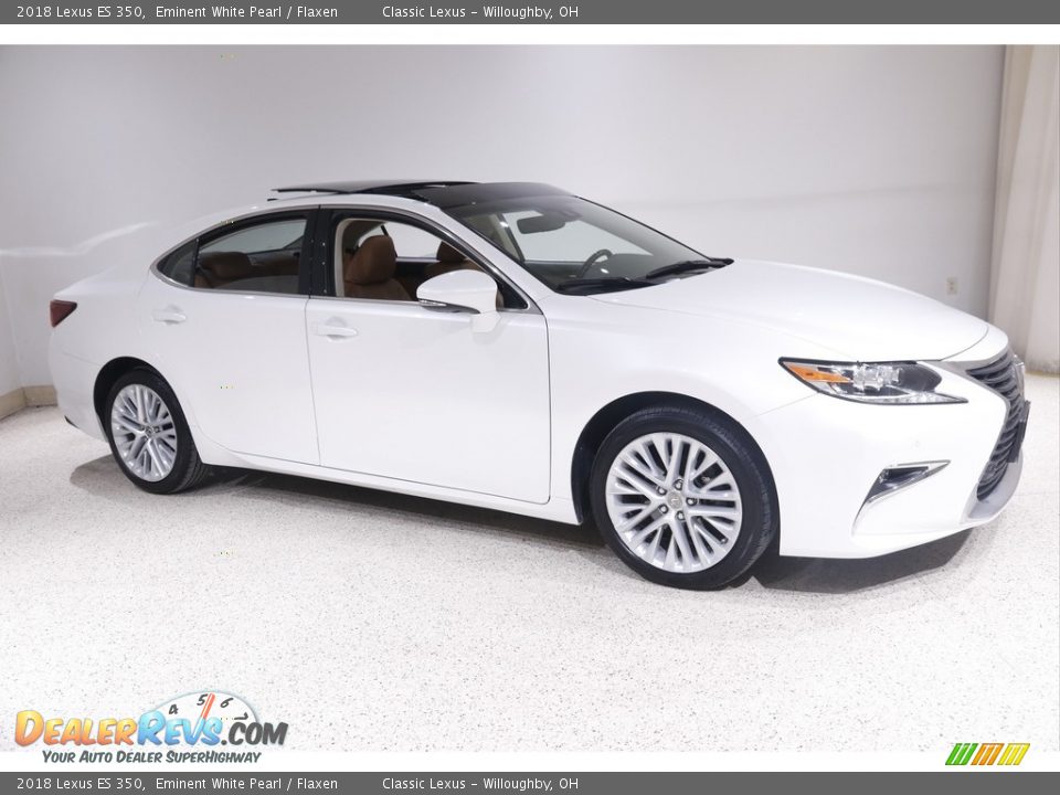 2018 Lexus ES 350 Eminent White Pearl / Flaxen Photo #1