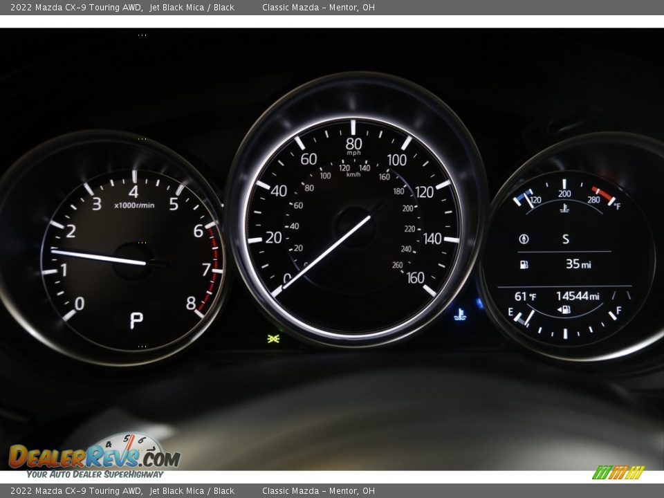 2022 Mazda CX-9 Touring AWD Jet Black Mica / Black Photo #8