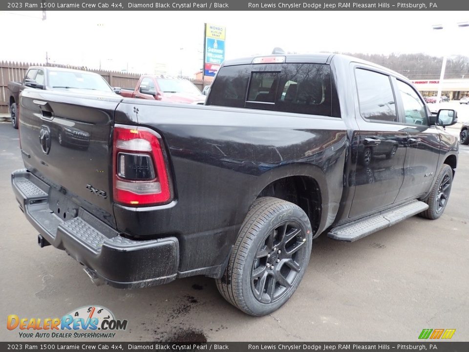 2023 Ram 1500 Laramie Crew Cab 4x4 Diamond Black Crystal Pearl / Black Photo #6