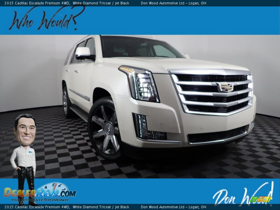 2015 Cadillac Escalade Premium 4WD White Diamond Tricoat / Jet Black Photo #1