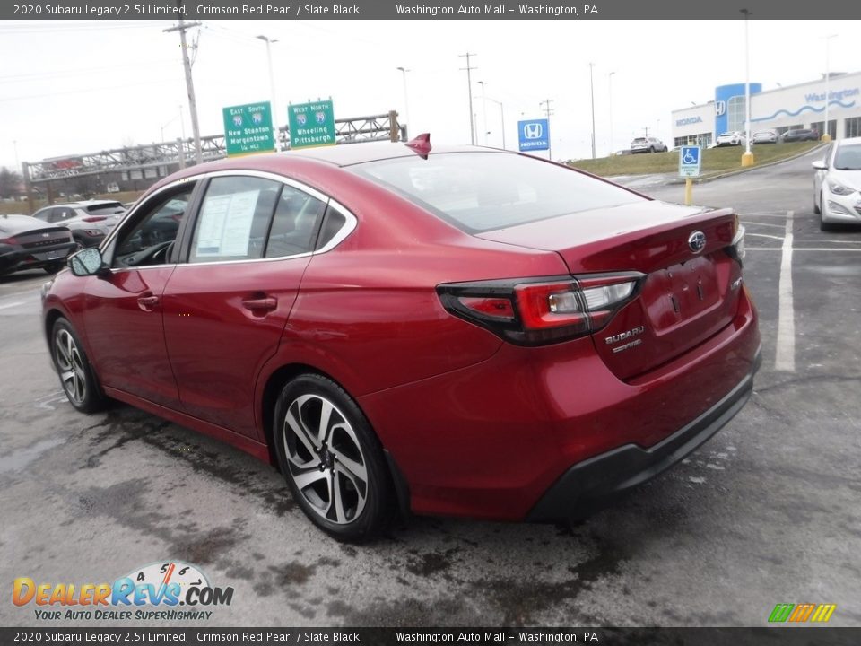 2020 Subaru Legacy 2.5i Limited Crimson Red Pearl / Slate Black Photo #8