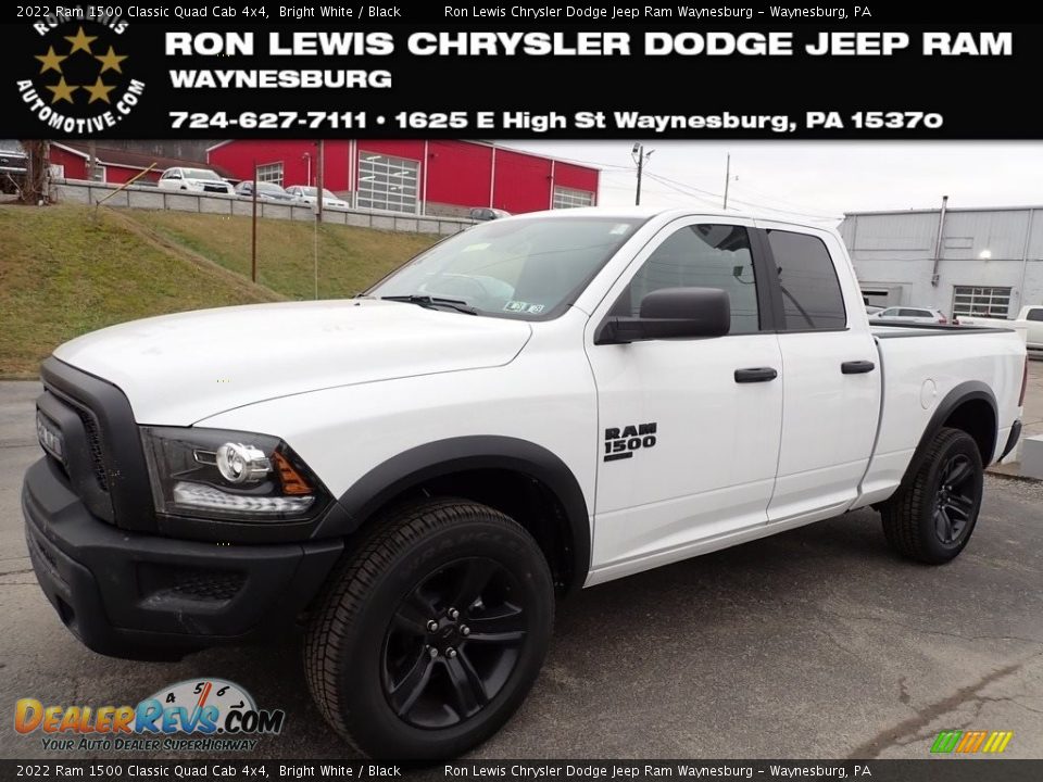 2022 Ram 1500 Classic Quad Cab 4x4 Bright White / Black Photo #1