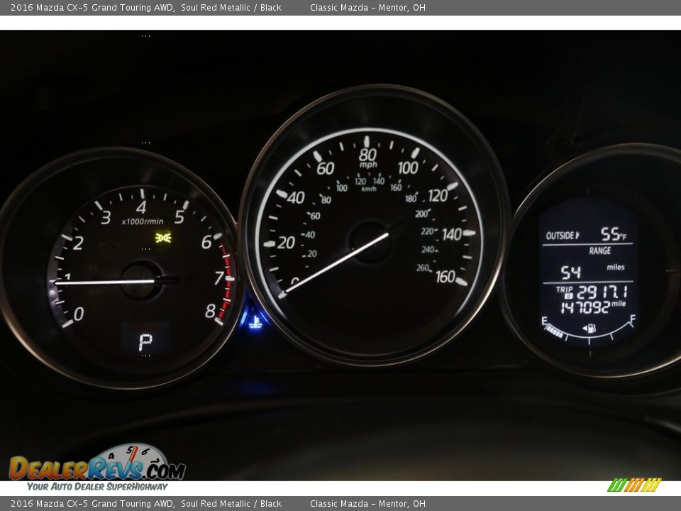 2016 Mazda CX-5 Grand Touring AWD Soul Red Metallic / Black Photo #8