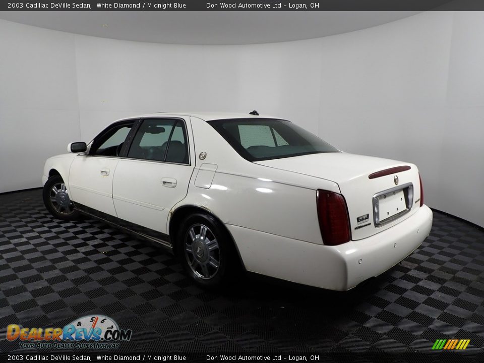 2003 Cadillac DeVille Sedan White Diamond / Midnight Blue Photo #4