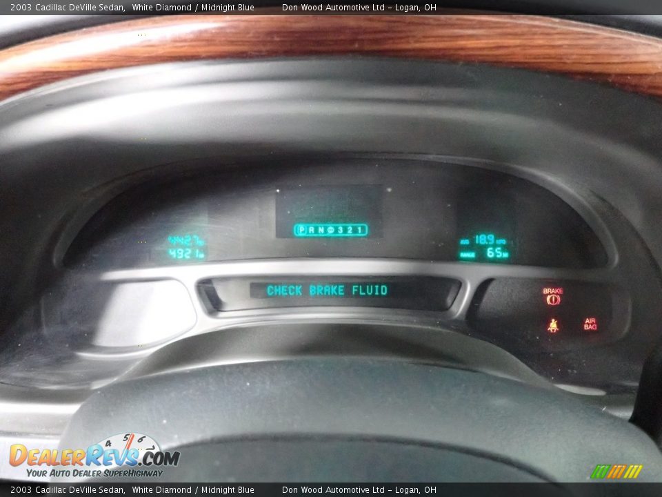 2003 Cadillac DeVille Sedan White Diamond / Midnight Blue Photo #16
