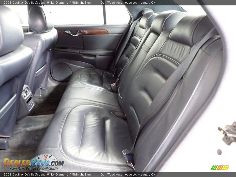 2003 Cadillac DeVille Sedan White Diamond / Midnight Blue Photo #21