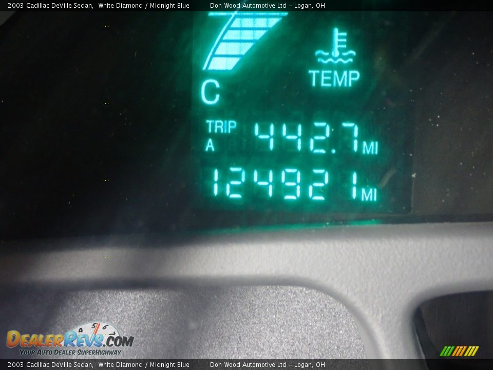 2003 Cadillac DeVille Sedan White Diamond / Midnight Blue Photo #27