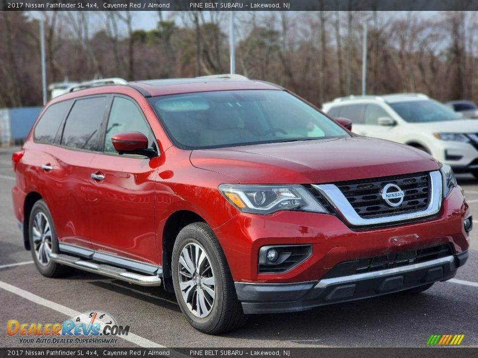 2017 Nissan Pathfinder SL 4x4 Cayenne Red / Almond Photo #3